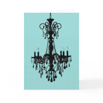 Chandelier & Tiffany Blue Cards