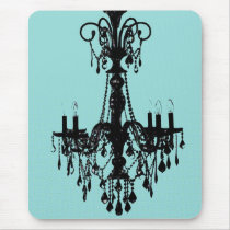 Chandelier & Tiffany Blue Mouse Pads