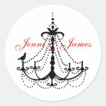 Chandelier Wedding Favour Stickers