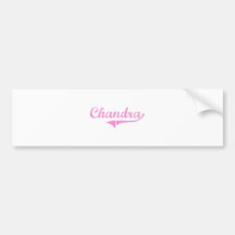 Chandra Classic Style Name Bumper Stickers