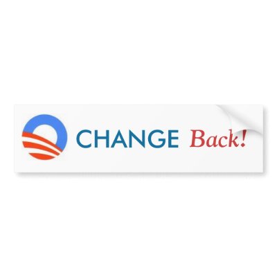 CHANGE, Back! Bumper Sticker by leff1268