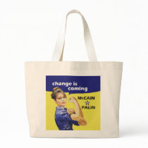 "change is coming" Mccain / Palin Republican Party Tote Bags