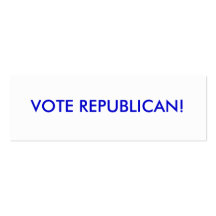 "change is coming" McCain / Palin Republican Party Business Card Template