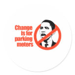 CHANGE IS FOR PARKING METERS / ANTI-OBAMA T-SHIRT STICKERS