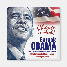 Change is Here! (Square) Fridge Magnets