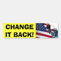 Change it back! bumper sticker
