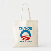 CHANGE IT BACK NOW CANVAS BAGS