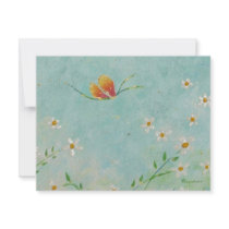 change of address butterfly card personalized invites