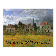 Change of Address; Houses at Argenteuil by Monet Postcard