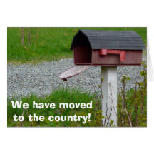 Change of Address Rural Country Mailbox Cards