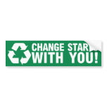 Think Green Bumper Stickers