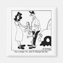 Change the Baby or Tire? Fridge Magnets