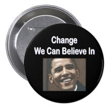"Change We Can Believe In" Black Button