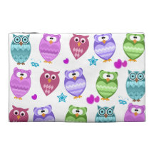 changeable background colour owls travel accessories bag