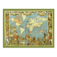 Changement d'adresse vintage, carte antique du mon cartes postales