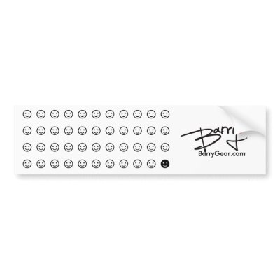 "Changing Faces" 44-Smiley-Face Bumper Sticker by barrygear