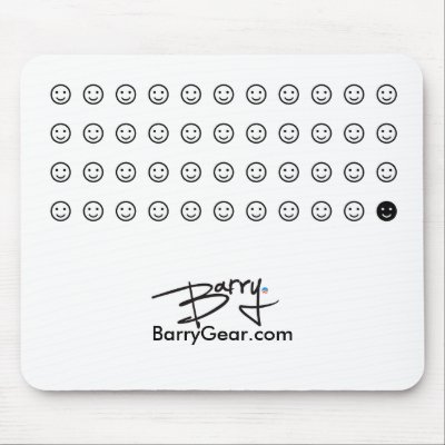 "Changing Faces" 44-Smiley-Face Mousepad by barrygear