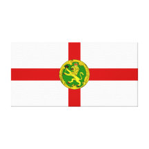 Channel Islands - Alderney Flag Stretched Canvas Print