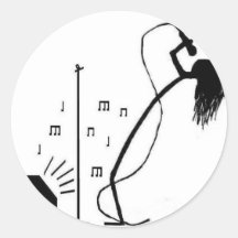 Chanteur de bâton autocollant