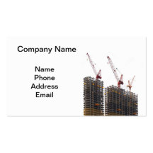 Chantiers de construction élevés cartes de visite professionnelles