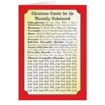 Chants de Noël pour chacun carte drôle