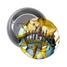 Chanukah Angel Pinback Button