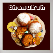 Chanukah Delicacies & Gelt Posters