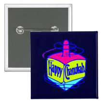 Chanukah Dreidel Button