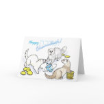 Chanukah dreidel ferrets greeting cards