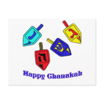 Chanukah Dreidels Post Card