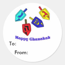 Chanukah Dreidels Stickers