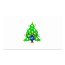 Chanukkah and Christmas Business Card Templates