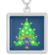 Chanukkah and Christmas Custom Necklace