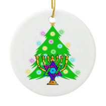Chanukkah and Christmas Christmas Tree Ornament