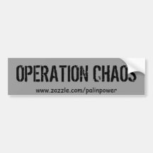 CHAOS d'OPÉRATION, www.zazzle.com/palinpower Adhésif Pour Voiture