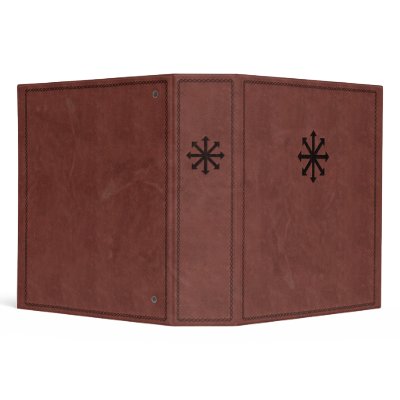 Chaosphere on Red Leather 3 Ring Binders by dandellion