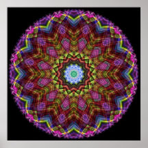 Chaotic Star Kaleidoscope Poster