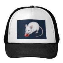 Chapeau blanc de souris casquettes
