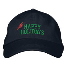 Chapeau brodé d'arbre de Noël