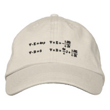 Chapeau, brodé, les équations de Maxwell Chapeaux Brodés