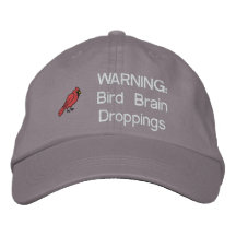 Chapeau brodé par cerveau d'oiseau