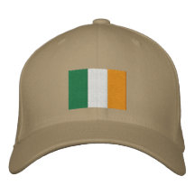 Chapeau brodé par drapeau irlandais