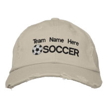 Chapeau brodé par football personnalisé
