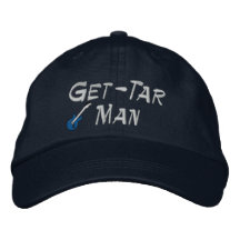 Chapeau brodé par homme de guitare