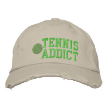 Chapeau brodé par intoxiqué de tennis