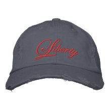 Chapeau brodé par liberté (rouge)