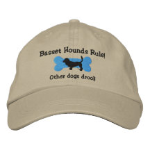 Chapeau brodé par règle de chiens de basset