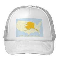 Chapeau/carte de l'Alaska chapeaux