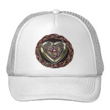 Chapeau celtique de coeur casquettes de camionneur