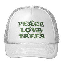 Chapeau d'arbres d'amour de paix casquettes